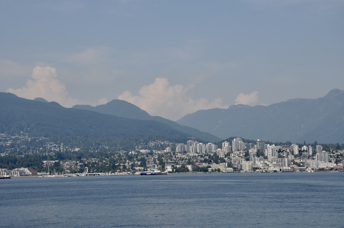 Vancouver skyline with mountains in the background