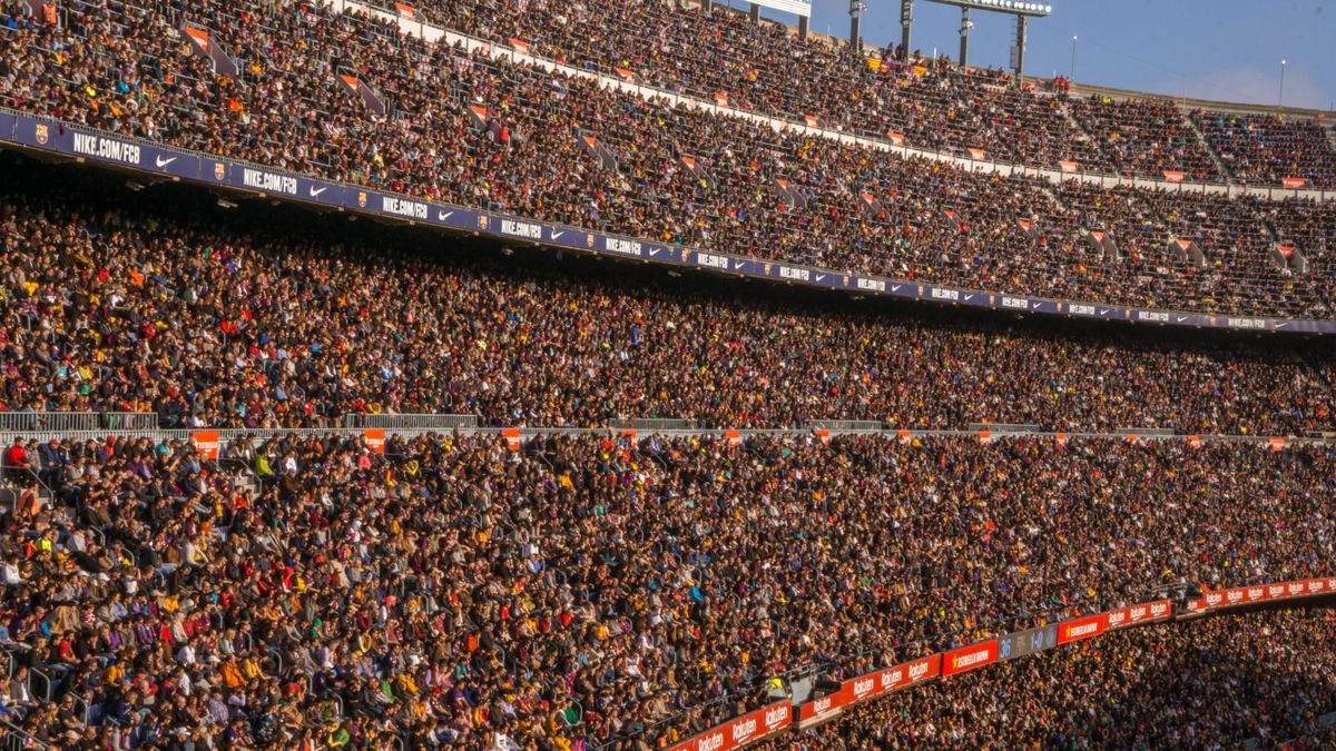 A packed stadium during the World Cup group stage