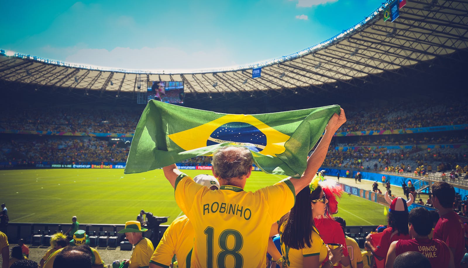 World Cup fans outside a stadium in the USA